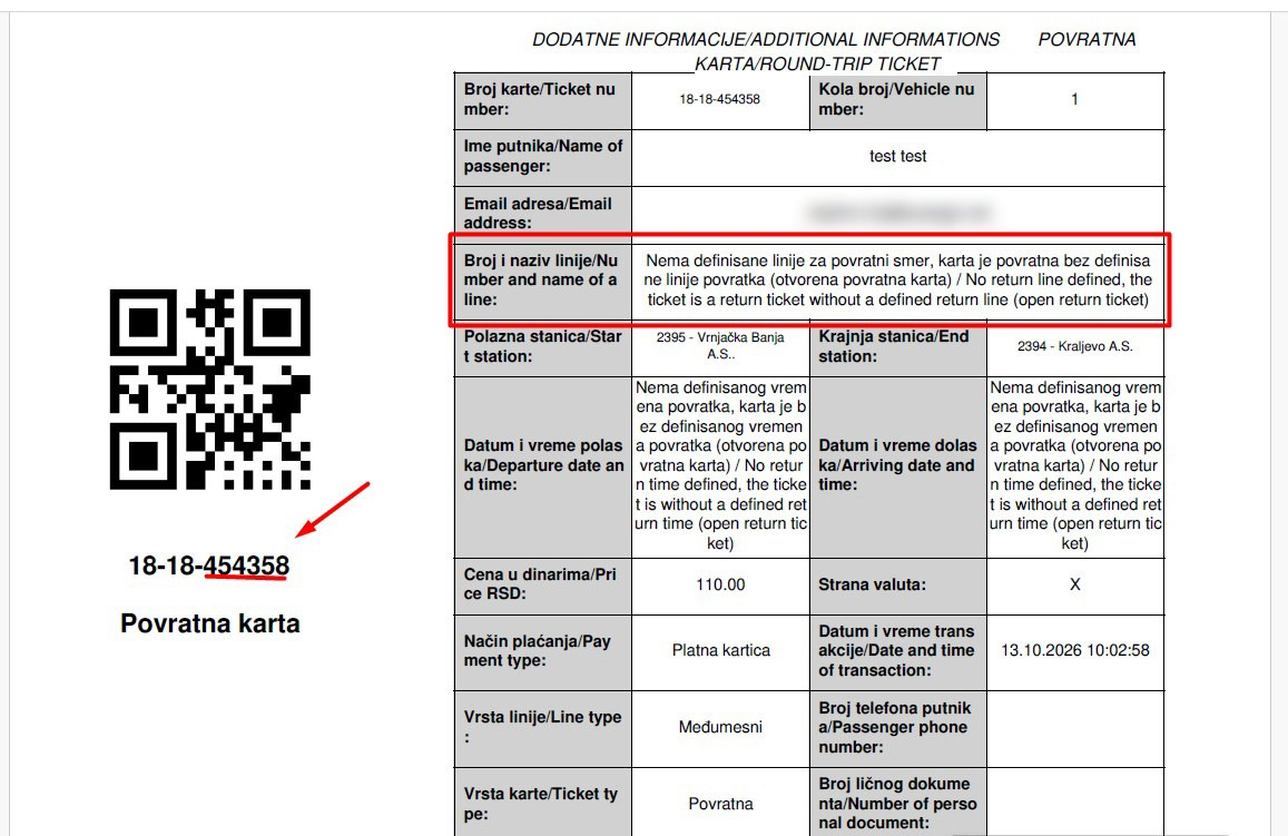 Zatvaranje otvorene karte - korak 2